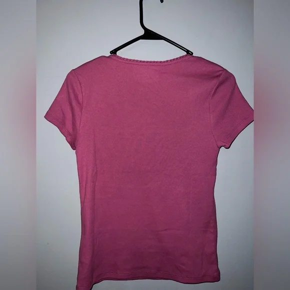 NWT Old Navy Lace Trim Rib Knit Top - Picture 5 of 8